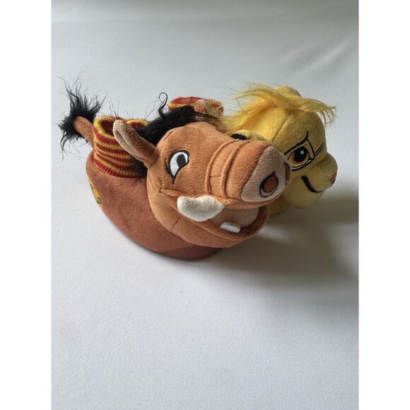 Disney Other - Disney's Lion King Toddler Sock Top Slippers Pumbaa & Simba Boys Size 5-6 Plush